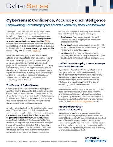 What is CyberSense Data Sheet
