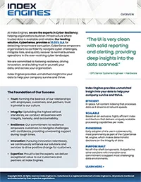 who is index engines data sheet